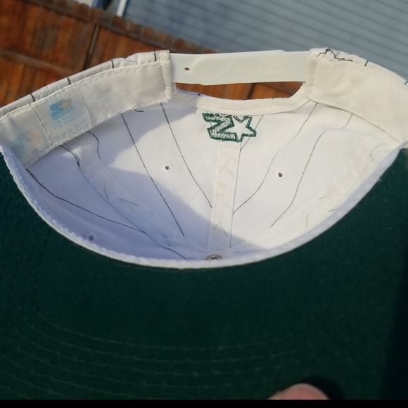 vtg Oakland A's Script Snapback Pin Stripe Starter Hat - CLEAN - Picture 9 of 11